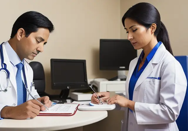 Doctor performing a medical examination