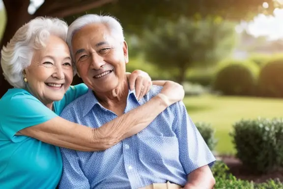 Elderly couple enjoying retirement