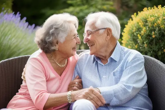 Elderly couple enjoying retirement