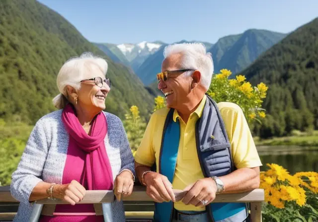 Retired couple enjoying their golden years