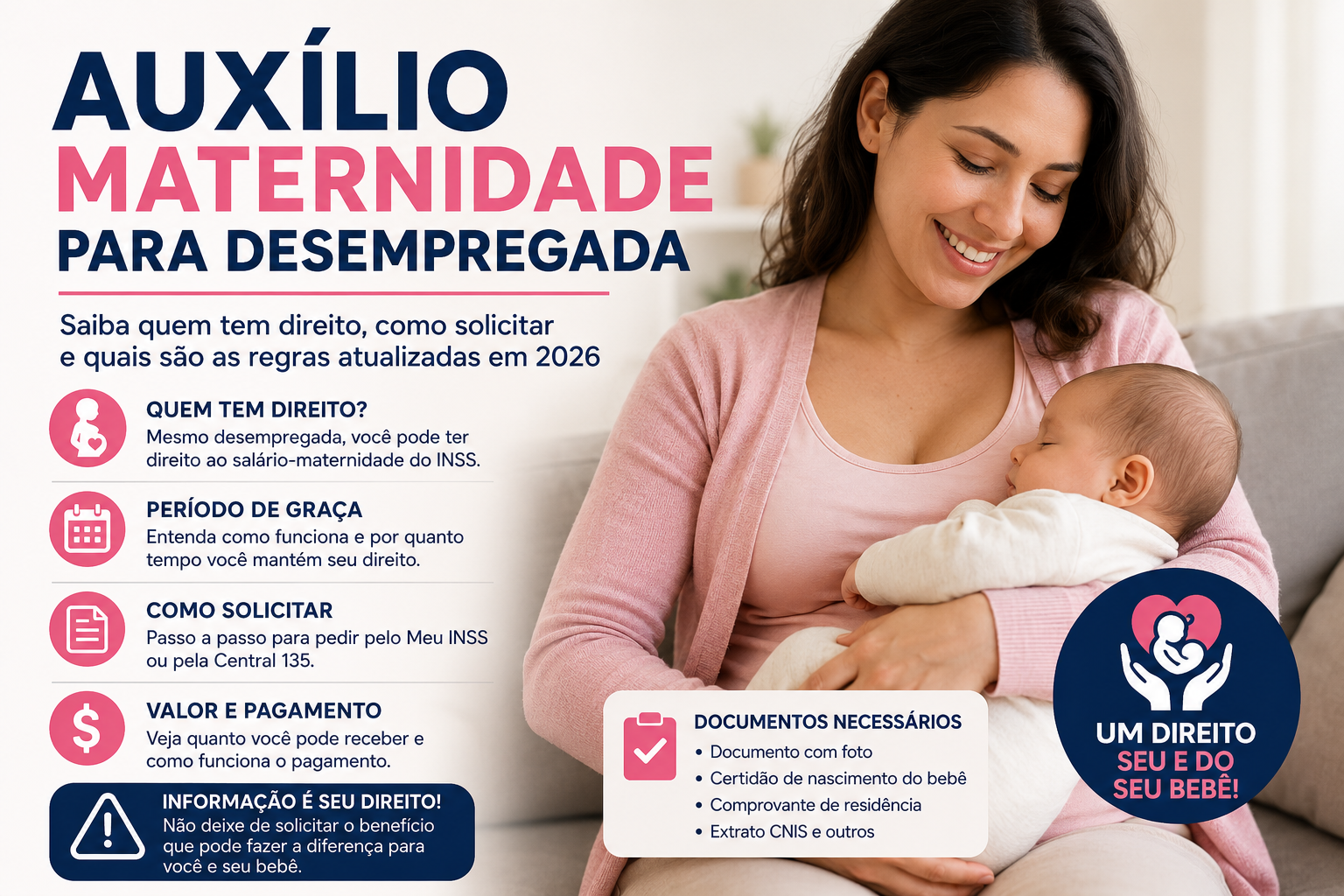 Auxílio Maternidade para Desempregada